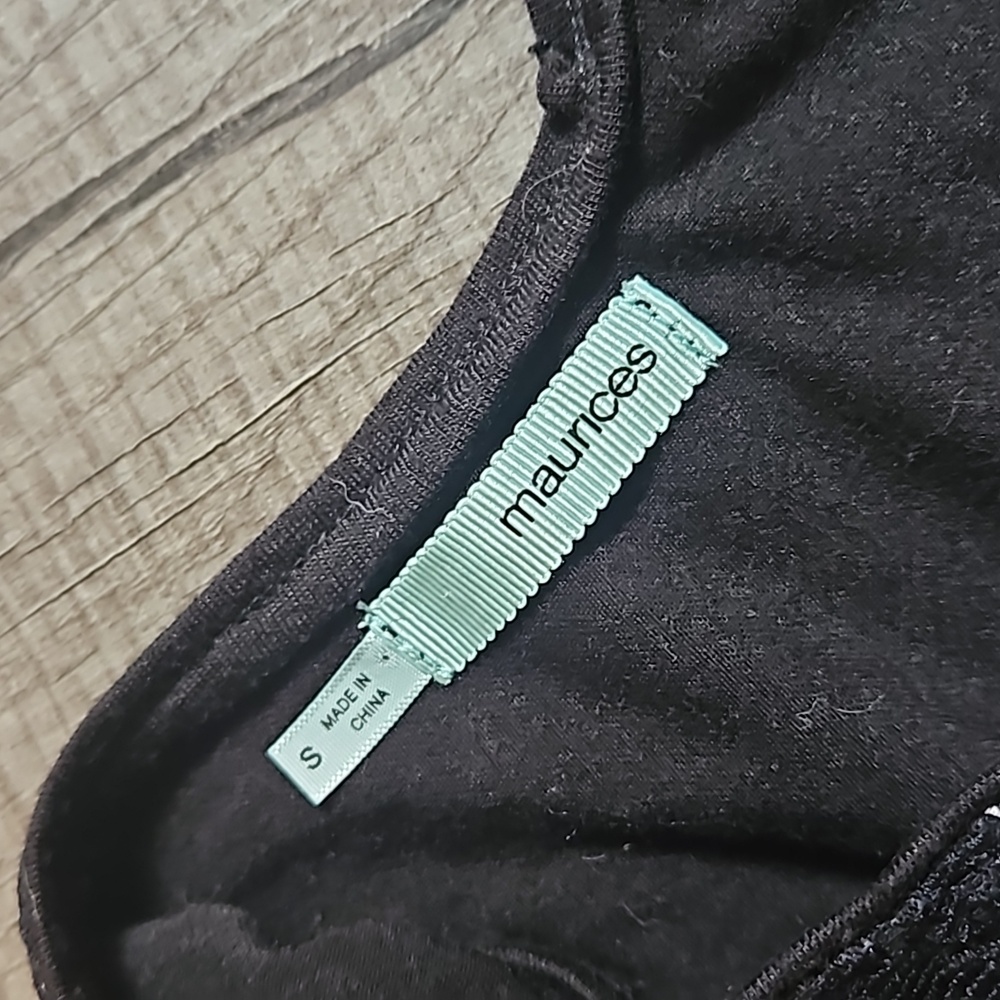 Bundle - 2 Black Lace Pattern Tops - image 3